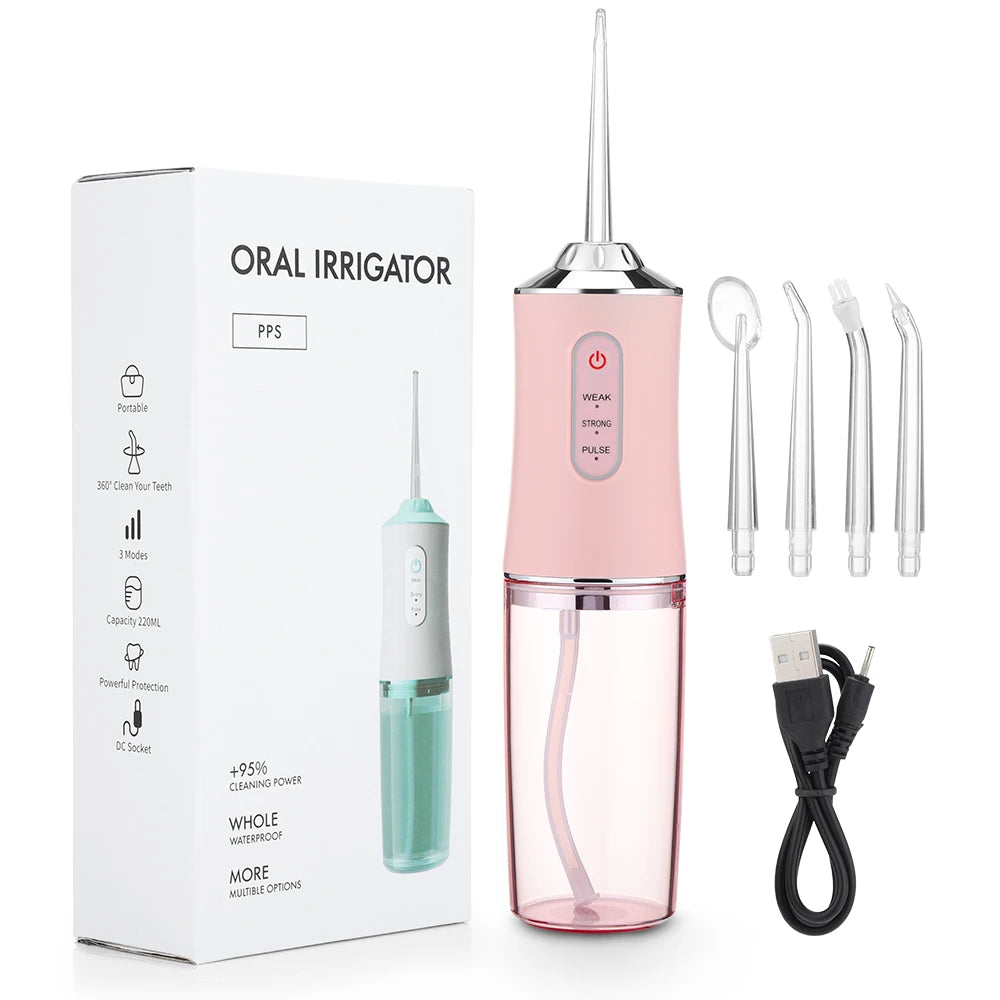 jets d'eau pour dentition, rechargeable, 3 modes et 4 jets