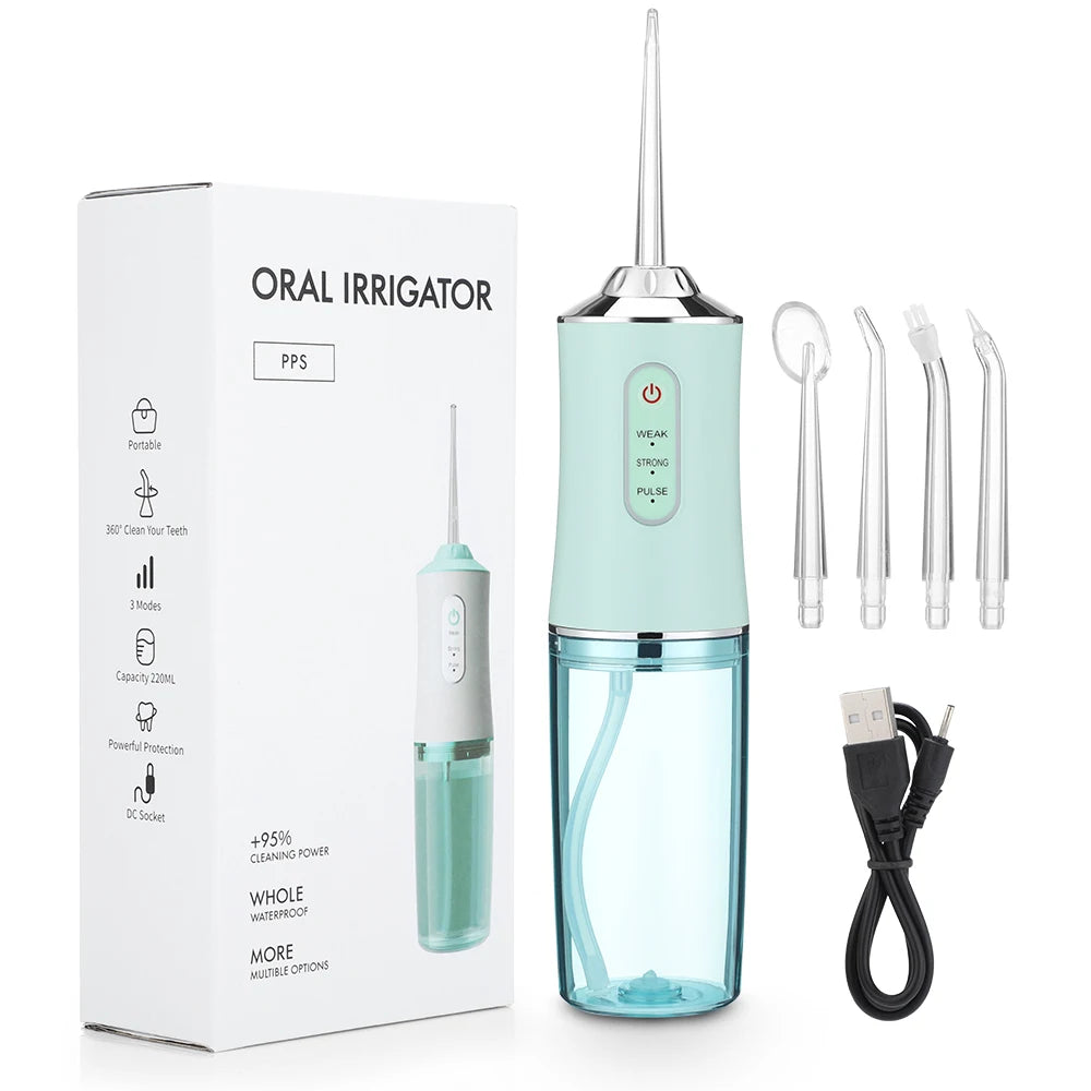 jets d'eau pour dentition, rechargeable, 3 modes et 4 jets